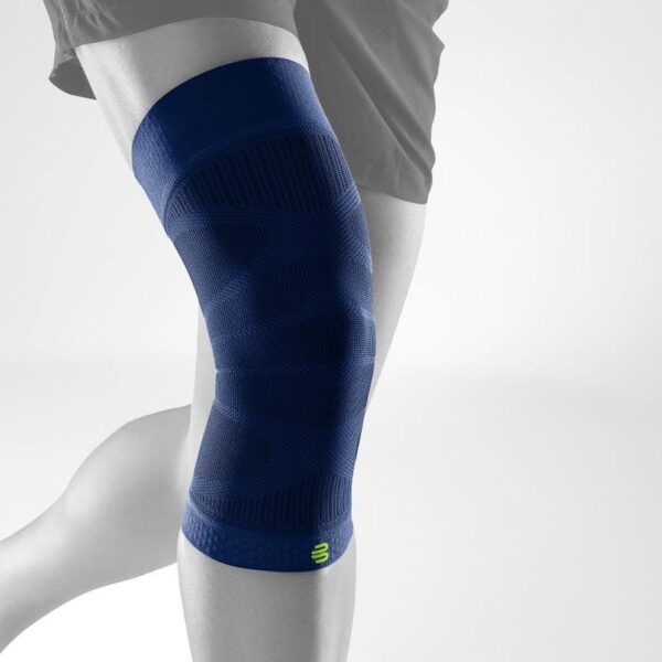 bauerfeind sports compression knee support navy m