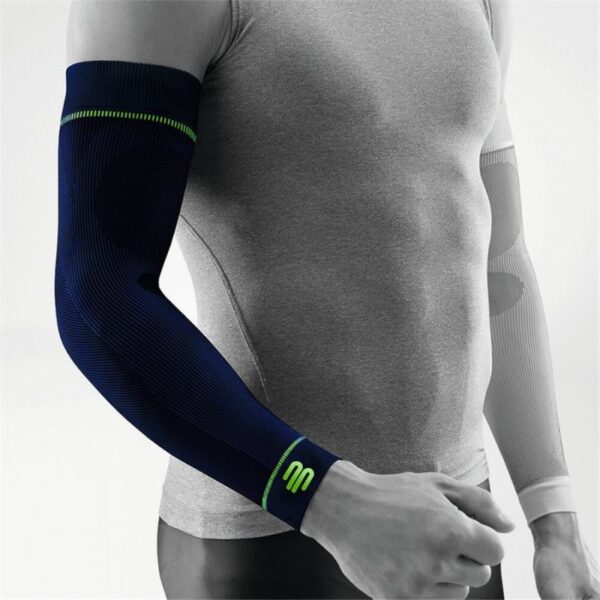 bauerfeind sports compression sleeves arm navy short m