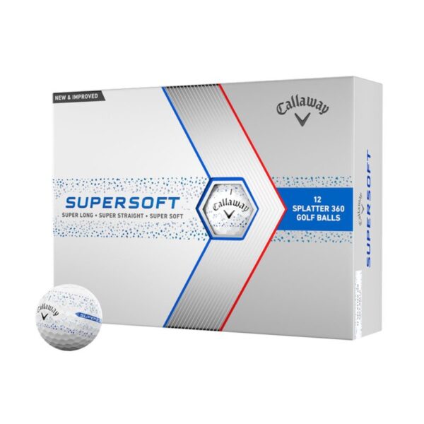 callaway supersoft blue splatter golf ball 2024 12 baelle