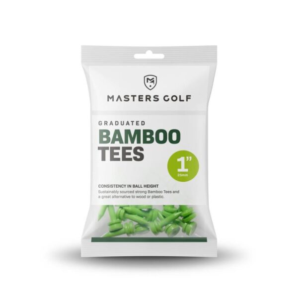 masters golf graduated bamboo golf tees 1 gruen 25mm 25 stck