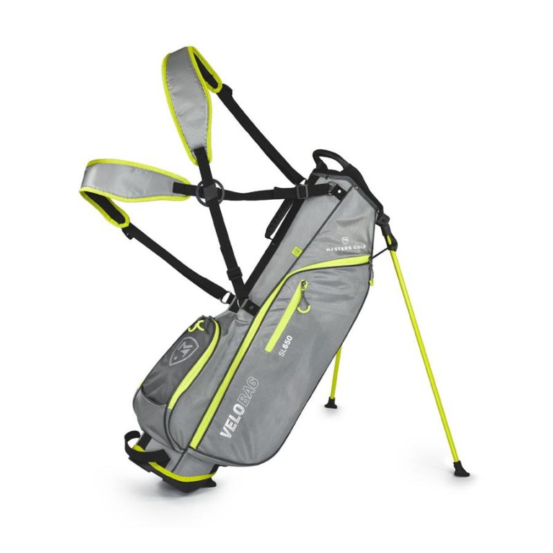 masters golf sl650 velo stand bag grey acid yellow