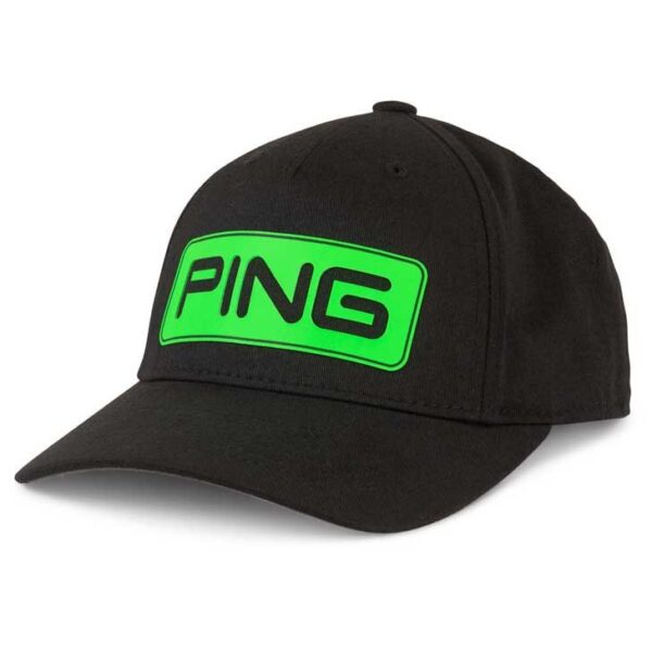 ping junior tour classic cap black electric green one size