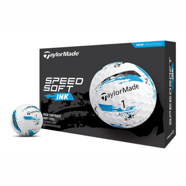 taylormade speedsoft ink golfball 12 baelle blau