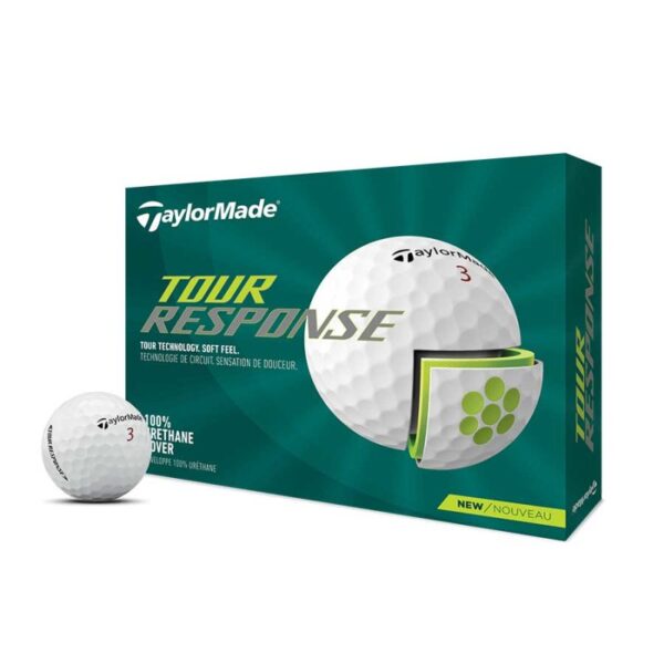taylormade tour response golfball 12 baelle weiss