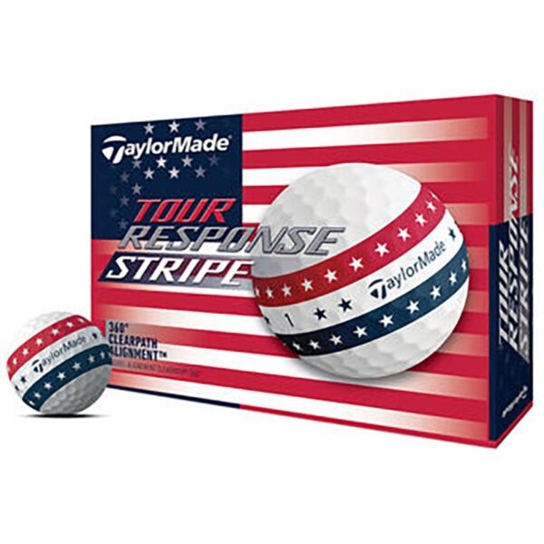 taylormade tour response stripe golfball limited edition 12 baelle weiss
