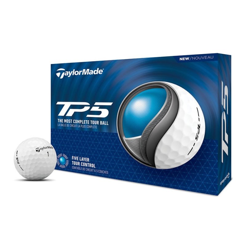 taylormade tp5 2024 golfball 12 baelle weiss