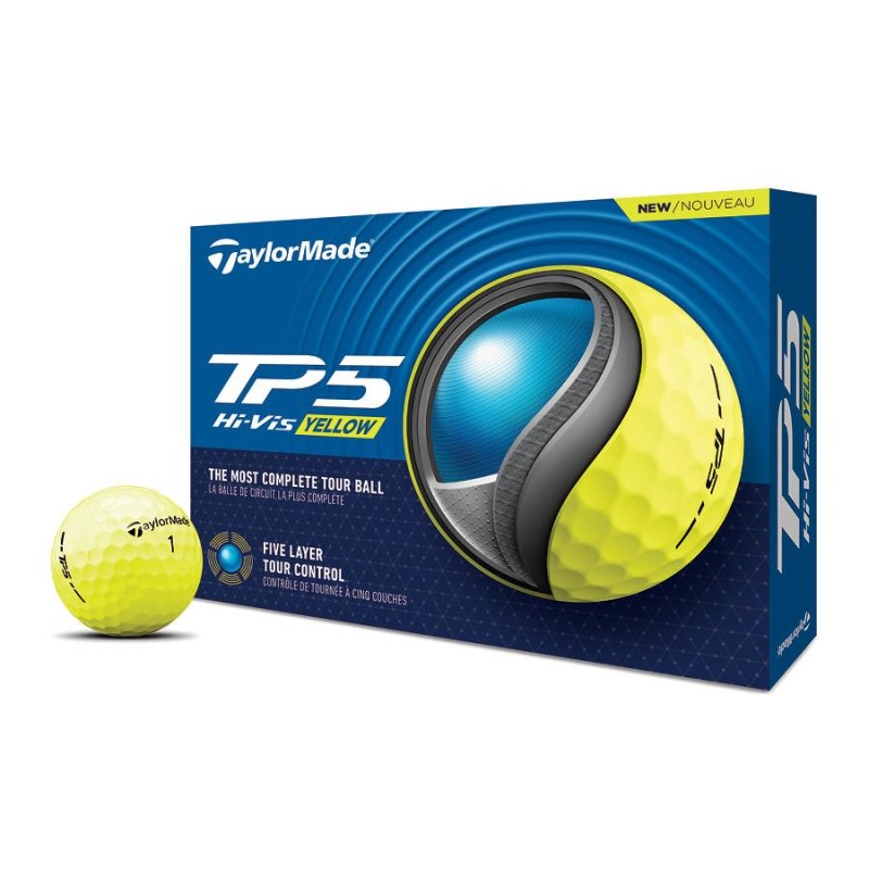 taylormade tp5 2024 golfball 12 baelle yellow