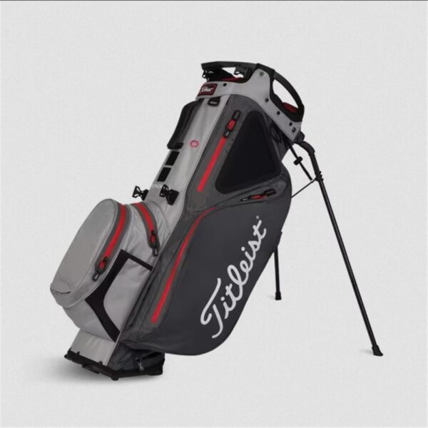 titleist hybrid 14 stadry stand bag charcoal grey red