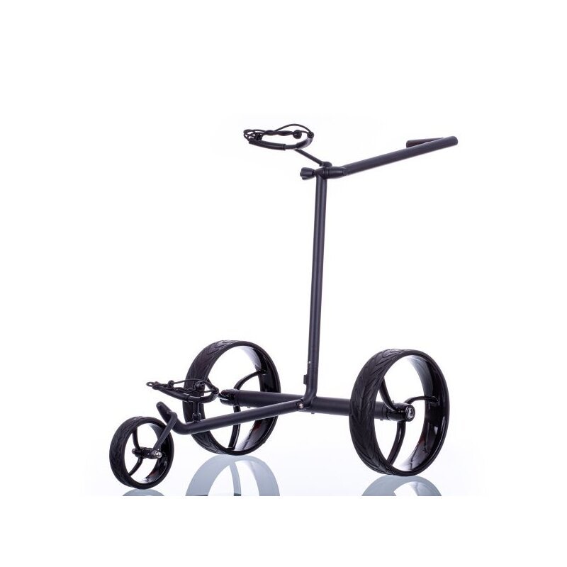 trendgolf walker s edelstahl schwarz elektro trolley mit aktiver bergabfahrbremse inkl zubehoer