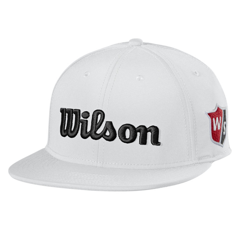 wilson tour flat brim cap white