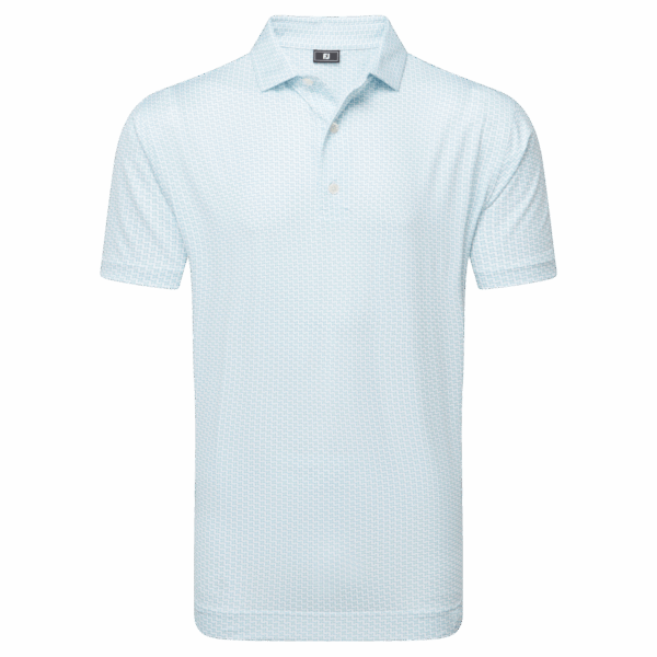Footjoy Houndstooth Geo Lisle Polo Herren