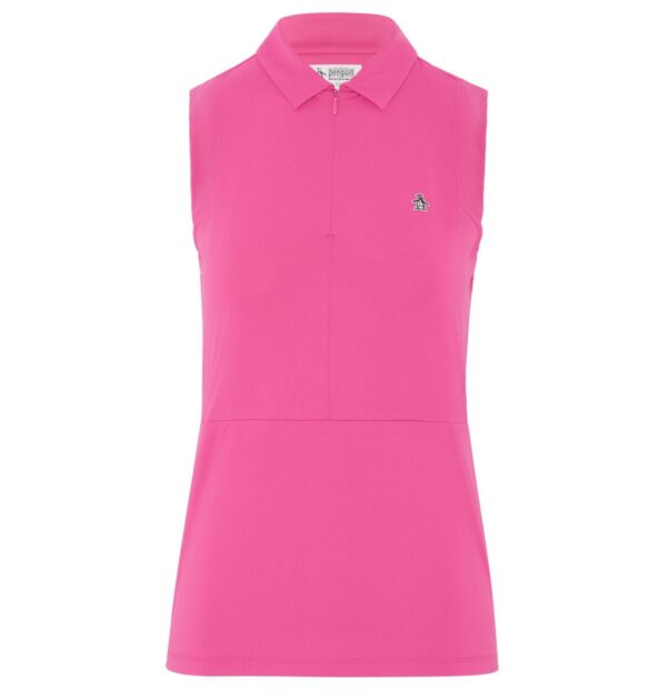 Orginal Penguin 1/4 Zip Mesh Block Golf Polo Damen