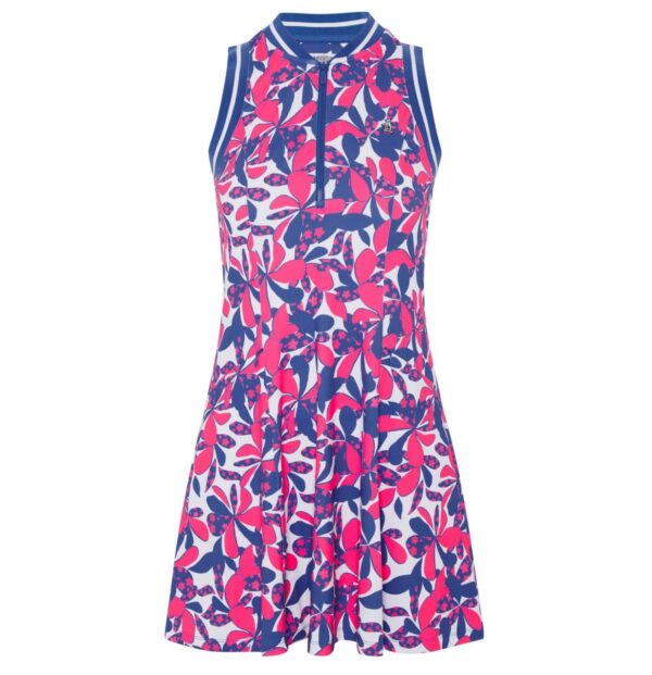 Original Penguin Sleeveless Floral Printed Zip Kleid Damen