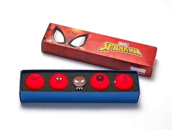 Volvik Vivid Marvel Collection Bälle 4 Stk. + Ballmarker