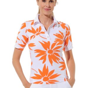 MDC Daisies Print Golf Poloshirt Damen